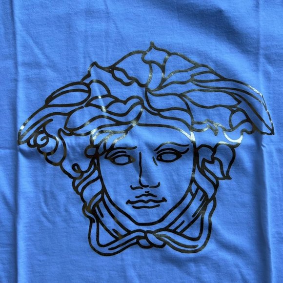 Versace Gold Foil Medusa Logo Womens T Shirt - Picture 4 of 8